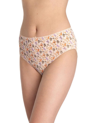 Lama L-120 BI-100 Damen Baumwollslip Bikini Beige-Braun 3er Set Komfort