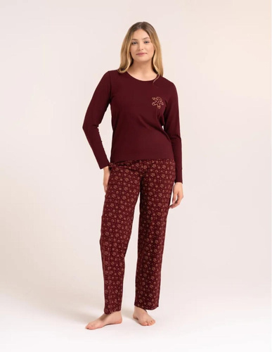 Moraj PDD4300-025 Damen Schlafanzug Dunkelblau 95% Baumwolle Festlich