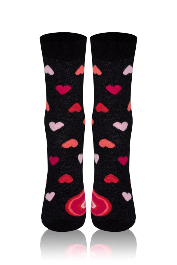 M30D Serce Herren lange Socken Italienische Mode - schwarz