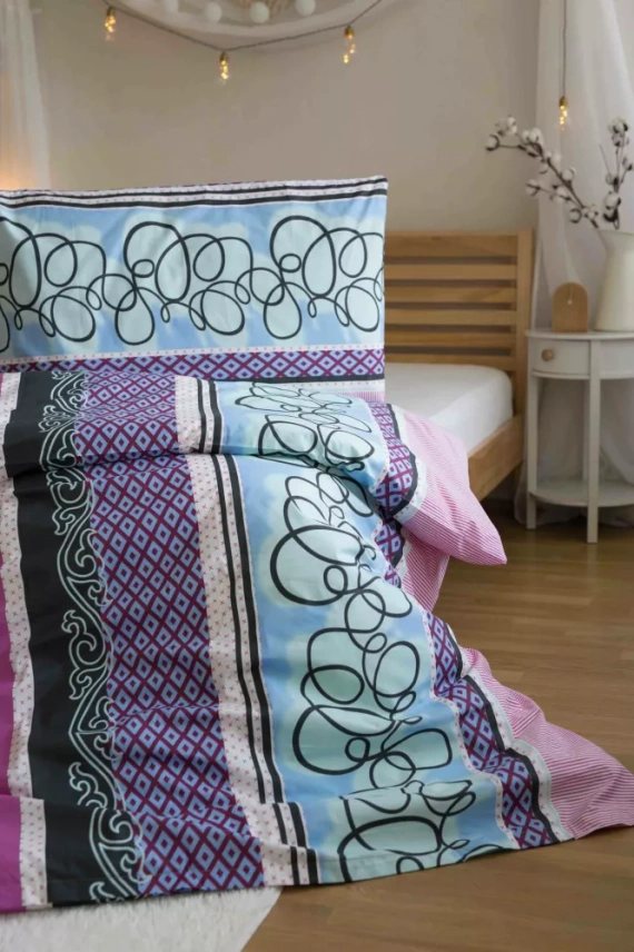 Purple Spin Cotton Bettwäsche von Jerry Fabrics, rosa