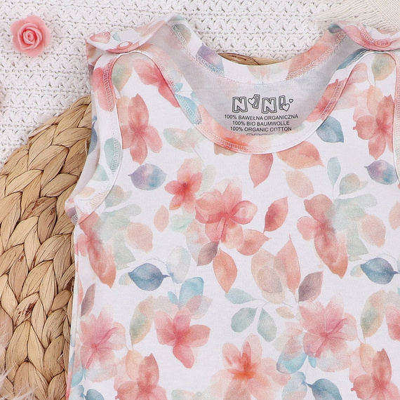 ABN-5420 Bunte Blumen-Schlafanzüge aus Bio-Baumwolle mit Nini-Print