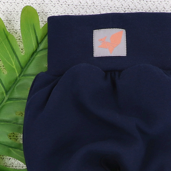 ABN-5392 Lustige Origami-Schlafanzüge aus Bio-Baumwolle Nini, Marineblau