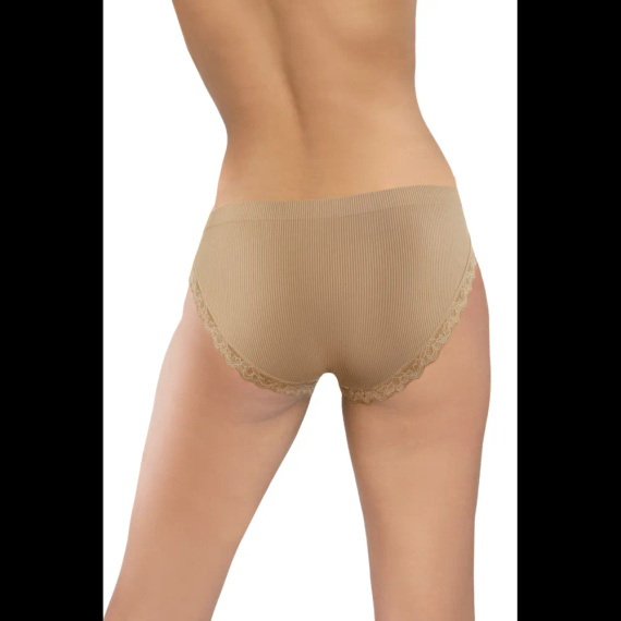 Damen Slip Sesto Senso 6108 Spitze nahtlos elastisch bequem beige