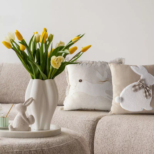 Eurofirany Wiosna 56– dekorativer Oster Kissenbezug stilvoll