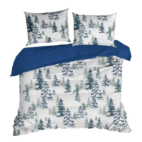 Weihnachtsbettwäsche Elsa Eurofirany beige 100% Baumwolle mit Reißverschluss