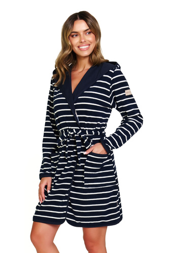 7225 Doctor Nap Damenbademantel – Eleganz und Komfort für jeden Tag – Marine