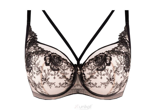 Saskia Soft-BH Unique schwarz-beige