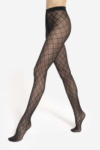 Strumpfhose Arabesca 06 Gatta – 40 den, dekoratives Muster, matt