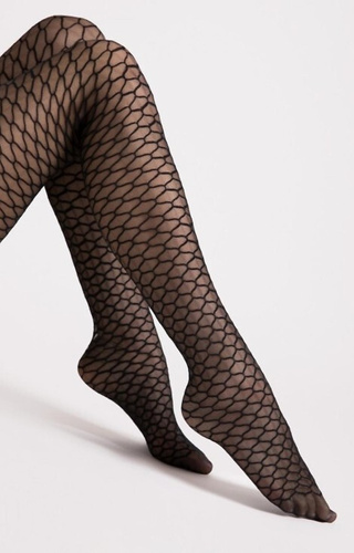 G 6126 Darla Fiore Strumpfhose 20 den nero – geometrisches Muster, elegant