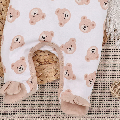 ABN-5355 Sweet Bears Nini Schlafanzüge aus Bio-Baumwolle, Beige