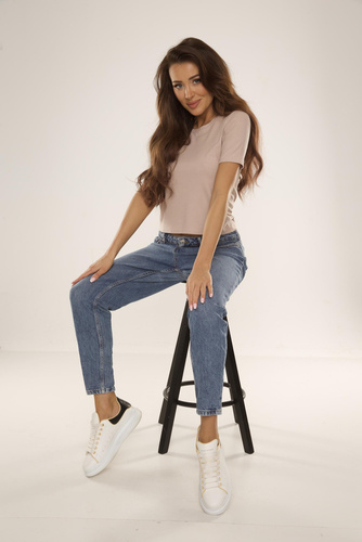 698 Freya Kurzarmbluse De Lafense - sand