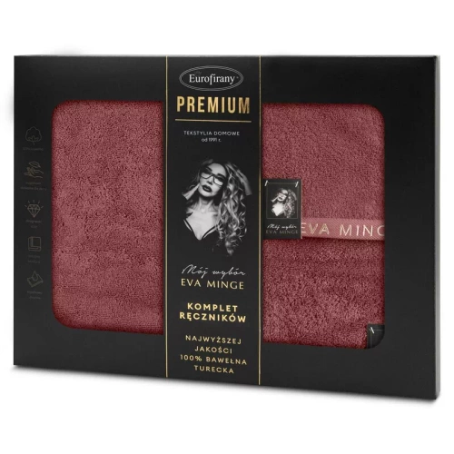 Venus 3 Set hochwertiger Eurofirany-Handtücher von Eva Minge – ziegelrot