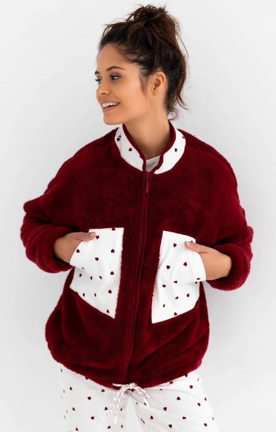 Simonette Sensis Damen Sweatshirt - weiß burgund