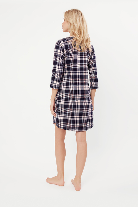 Dona ungeknöpft Nachthemd, 3/4 Ärmel Italian Fashion - Druck 