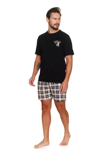 7231 Doctor Nap Herren-Pyjama – schwarz
