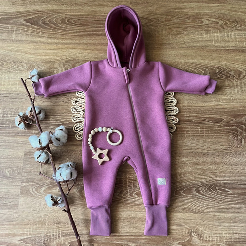 Kapuzen-Baby-Jumpsuit KS105 Mamatti ohne Füße aus Baumwolle malaga