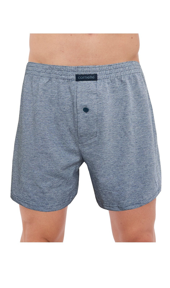 945/06 Cornette Herren-Boxershorts – 3er-Pack Baumwolle, Grau/Marineblau