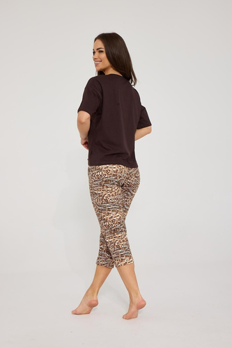 Damen-Pyjama Cornette 1105/497 Floris 2 Rosa 100% Baumwolle 3/4