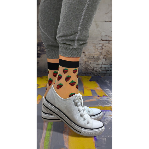 Sesto Senso Damen-Nylonsocken, Himbeeren und Saft
