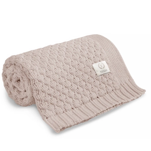 Decke aus Merinowolle „Bubbles Yosoy Cocoa Milk“ – natürlich, hypoallergen, doppelseitig