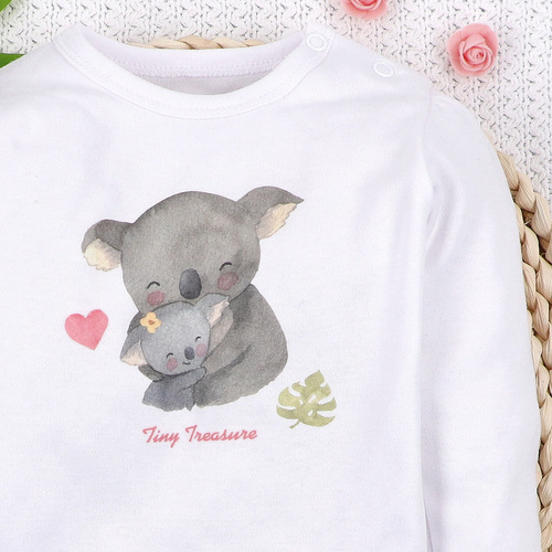 Nini Baby-Body Koala 100% Bio-Baumwolle, hergestellt in Polen