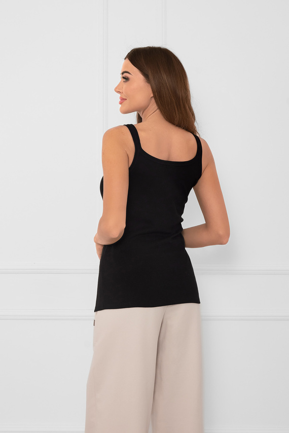 Salsa-T-Shirt für Damen mit schmalen Trägern - Italian Fashion - schwarz 