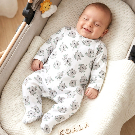 ABN-5206 Nini Sweet Koala Baby-Strampler 100% Bio-Baumwolle