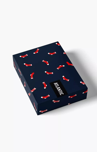 2GMB-010 Atlantic Herren-Boxershorts – Baumwolle, Weihnachtsmuster, 2er-Pack