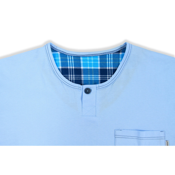 2629/13 Herren-Pyjama, kurze Ärmel, kurze Hose Sesto Senso blau