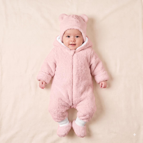 226271 Nicol HANIA Overall mit Plüschbär + Lauflernschuhe puderrosa