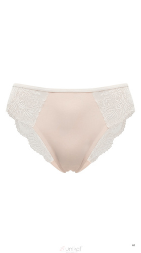 Unikat Zelia Damen-Slip Beige Klassisch mit Spitze Bequem