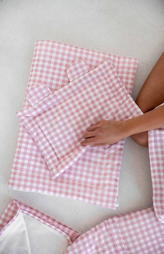 Thamar 2-teiliges Sensis-Bettwäsche-Set - ecru-rosa