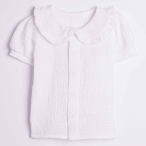 Mädchenbluse Nicol 224300 Musselin 100% Baumwolle Kurzarm