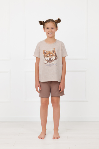 Mädchen Pyjama Shiba Italian Fashion 100% Baumwolle Shorts