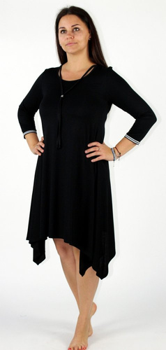 439 Nice De Lafense Nachtkleid - feminine Eleganz und Schlafkomfort - schwarz