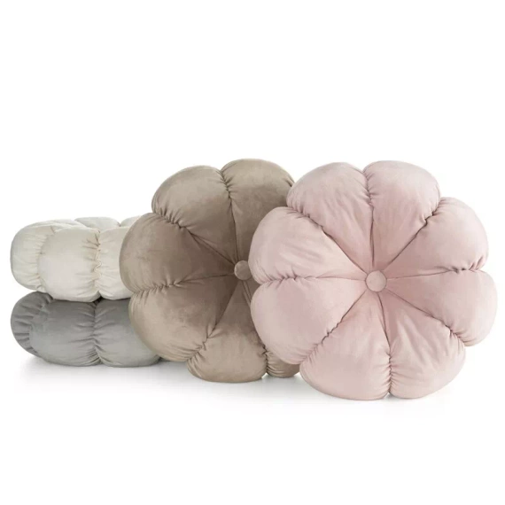 Blume 41 Dekoratives Blumenkissen Eurocurtains silber