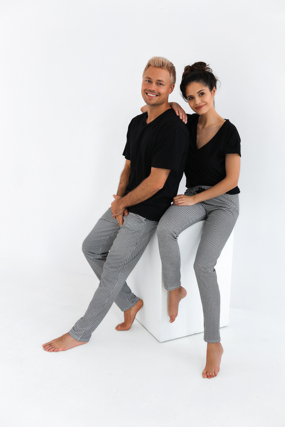 Pedro Herren Schlafanzug Sensis - schwarz 