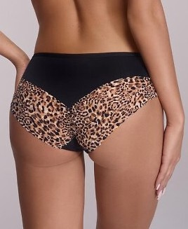 2194 Black Panther Ava Damenhöschen – schwarzer Tüll, Mikrofaser, Leopardenmuster