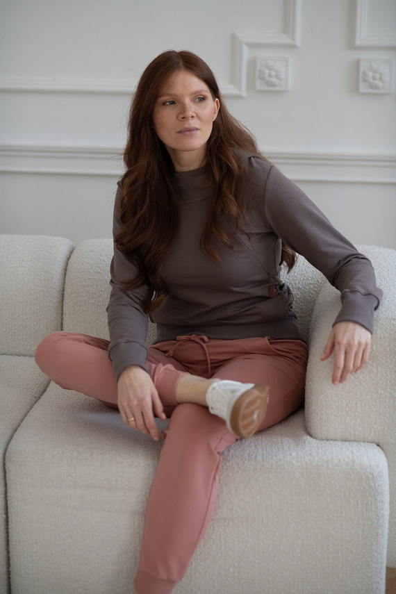 Umstands-Jogginghose mit Kräuterrose von Milk&Love