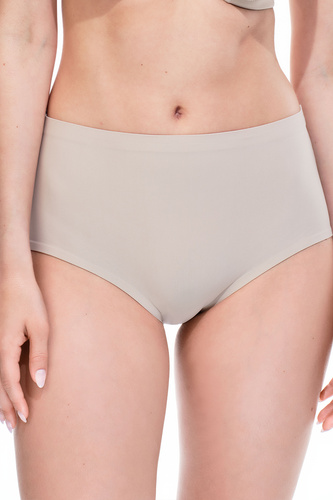 3151 Spiman Tortora Nahtlose, hochgeschnittene Shapewear-Slips aus Mikrofaser