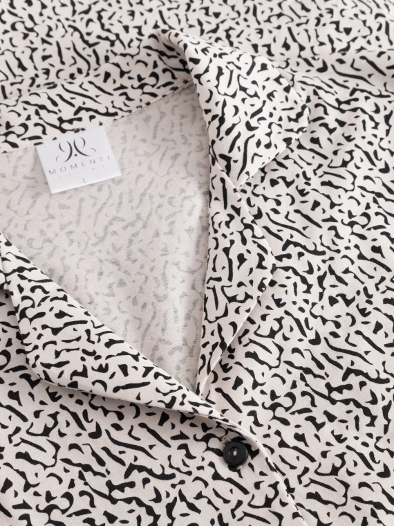 About Style Langer Damenpyjama mit Reißverschluss Momenti Per Me beige