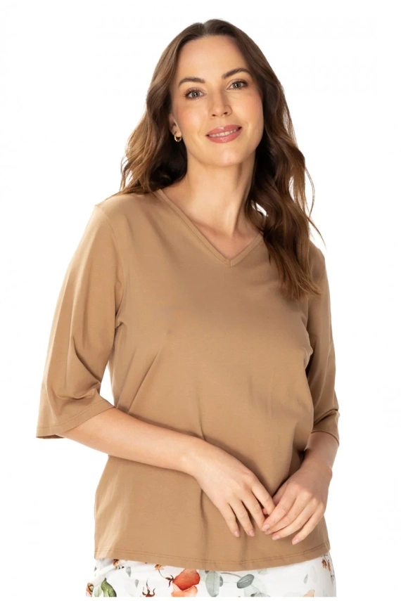 86666 Marcella Pyjama-Bluse Möwenbeige