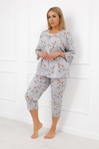 Damen-Pyjama Dobrawa Italian Fashion 100% Baumwolle 3/4-Arm und -Hose