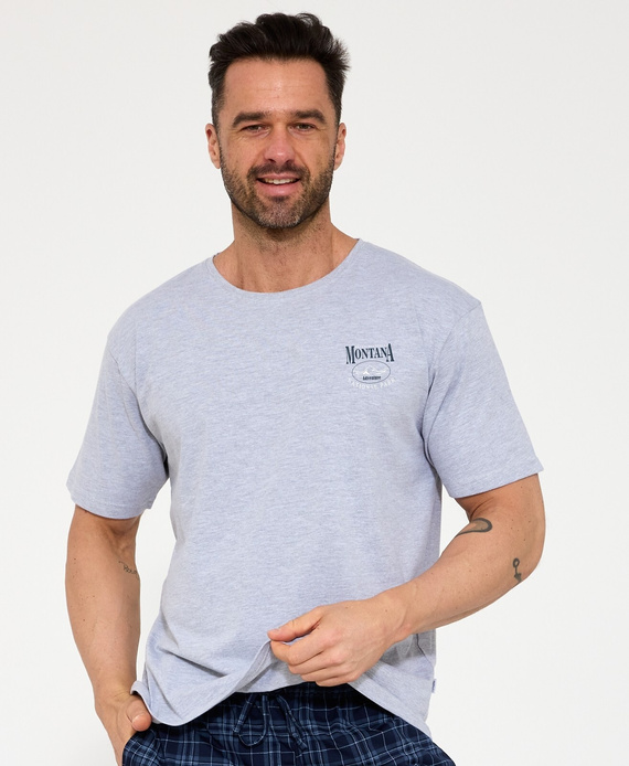 Herrenpyjama Cornette 328/214 Montana 3 grau 100% Baumwolle