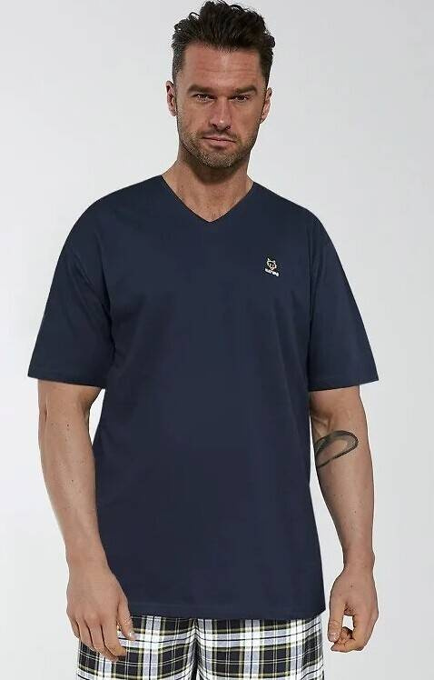 326/181 Nature Cornette Herrenpyjama, Marineblau