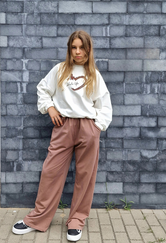 Gaja Kinder-Sweatshirt Bambarillo ecru| Elastisches Baumwoll-Sweatshirt