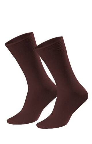 Art.056 Glatte Anzugsocken für Herren Steven braun 108