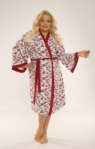 468/473 Mia Damen Morgenmantel Plus Size Forex - kastanienbraun