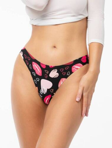 Kiss Me Simple Julimex Damen Tanga - schwarz