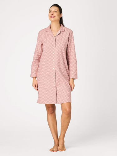 Nachthemd Key LND 743 rosa – aus Baumwollflanell, zum Öffnen